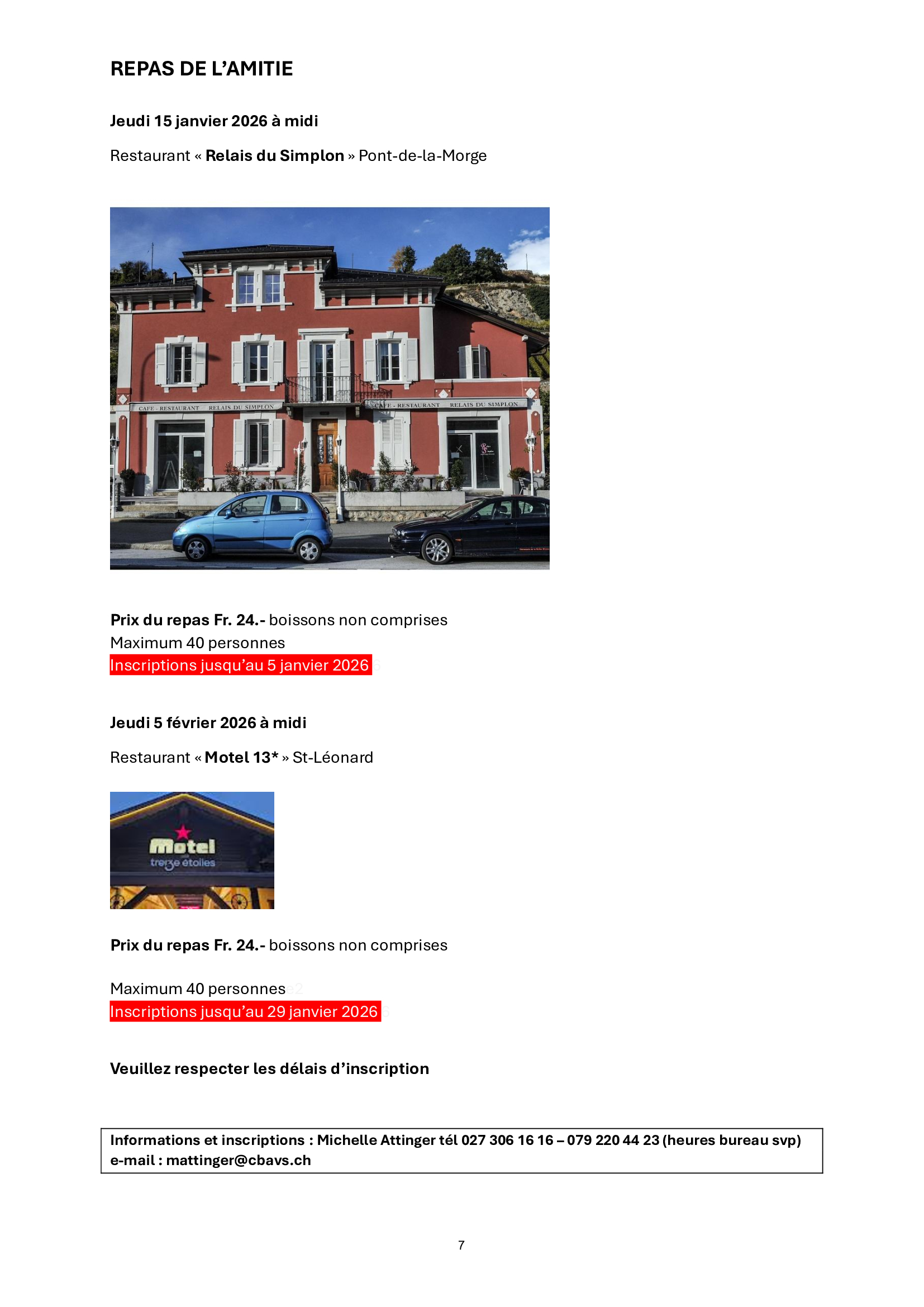 Repas de l amitié Repas de l amitié